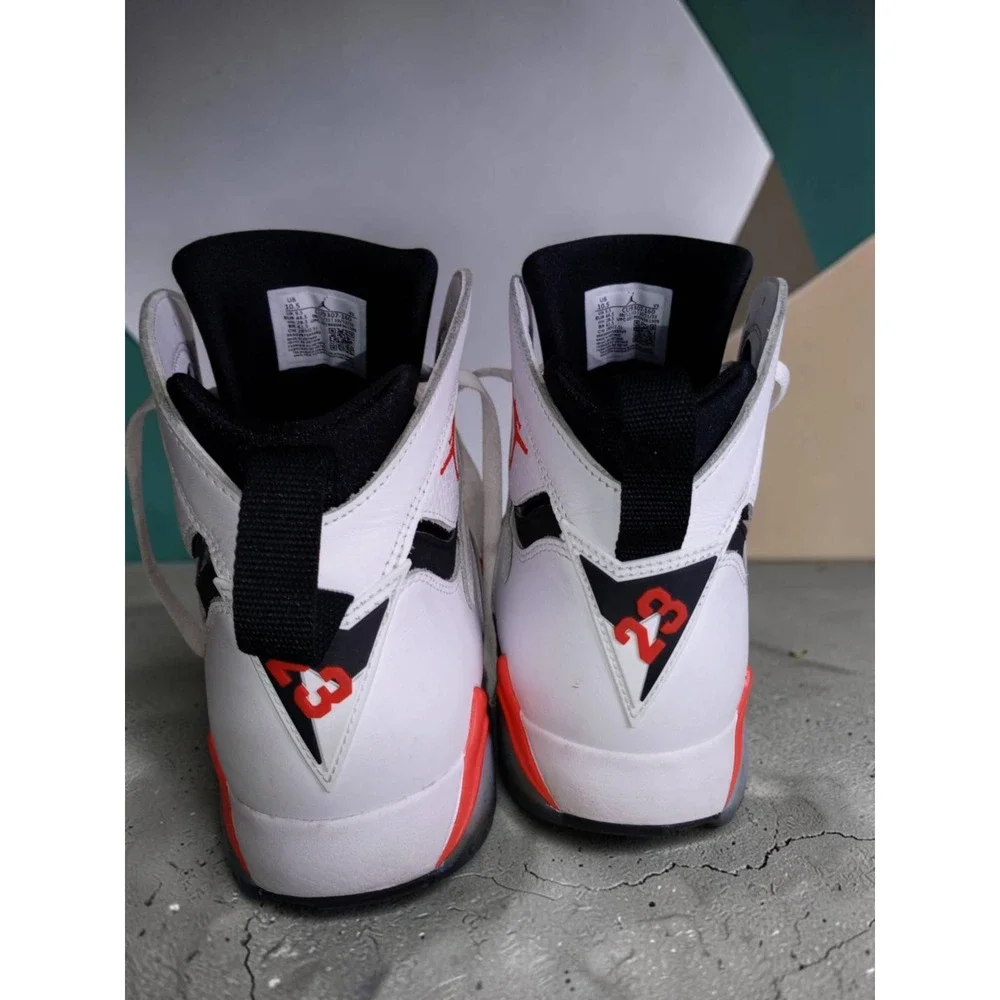 Air Jordan 7 Retro White Infrared Basketball Shoes CU9307-160 Mens 10.5